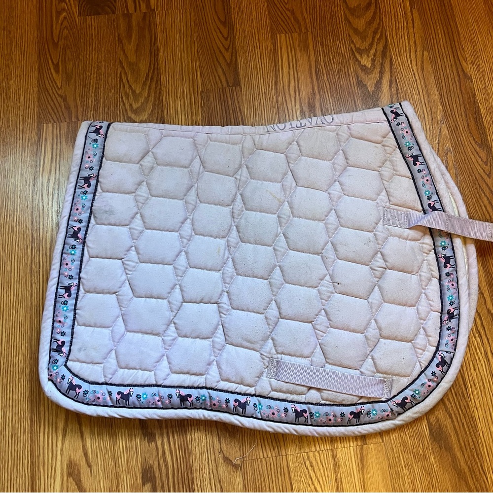 Ovation pony pad English saddle pad, pink/purple